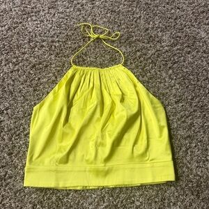 Adelyn Rae Yellow Halter Tank Top